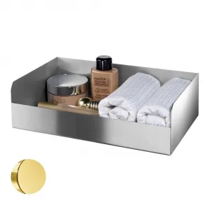 Прямоугольный органайзер для ванной Windisch, золото