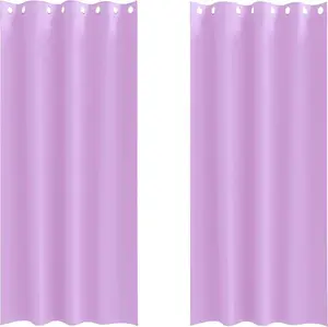 Плотные шторы с кольцами, 2 шт., фиолетовые, 225 x 140 см vidaXL