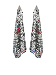 Узорчатые серьги-подвески Rabanne, серебряный