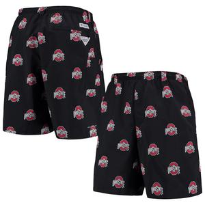 Мужские гибридные шорты Columbia Black Ohio State Buckeyes PFG Backcast II 8 Omni-Shade