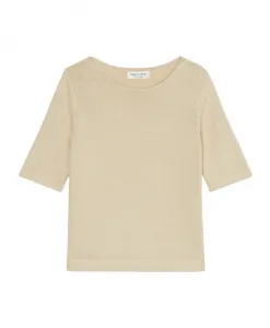 Обычный свитер с короткими рукавами Marc O'Polo, бежевый