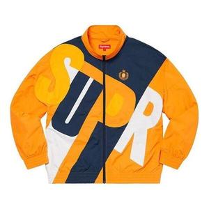 Куртка big letter track jacket 'yellow white navy' Supreme, желтый