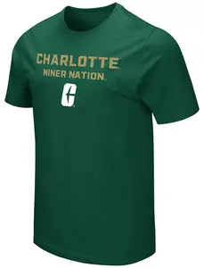Мужская зеленая футболка Colosseum Charlotte 49ers