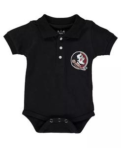 Боди для мальчиков и девочек из черного поло Florida State Seminoles Little King Apparel