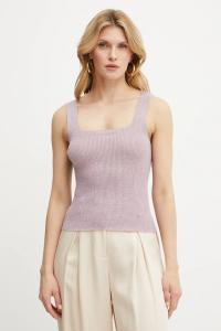 Топ с добавлением льна Twinset, фиолетовый