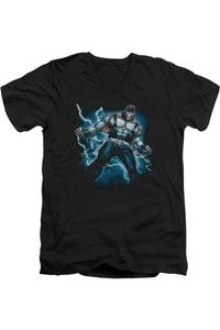 Футболка с коротким рукавом и V-образным вырезом для взрослых Batman Stormy Bane Gildan, черный