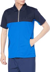 Рубашка-поло Montblanc (унисекс, короткий рукав) 72-483 (темно-синий/голубой), размер L, медицинская униформа Sumisho, темно-синий/голубой, размер L