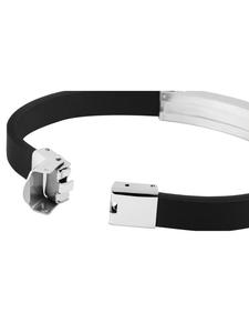 Adeliás Кожаный браслет унисекс, 24 см, черный