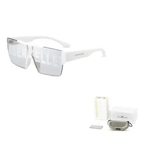 HELEN KELLER Авиаторские солнцезащитные очки унисекс, H-SPORTN03 Dark Gray Lens+Solid White Foot