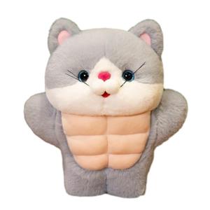 Плюшевая кукла Fitness Kitten высотой 30 см Dolls and bears dance, серый