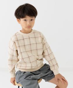 Флисовая толстовка из 100% хлопка с принтом по всей поверхности Chil2, цвет C Check/Cream