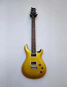 PRS SE DGT - Дэвид Гриссом Tremolo Signature - 2023 - настоящее время - накладки на гриф в виде лун - золотистая верхняя дека - чехол PRS Gig