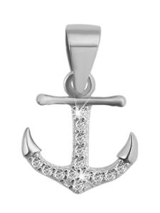 Adeliás Женский кулон из серебра 925 пробы с кубическим цирконием в серебряной оправе