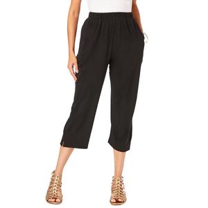 Женские капри из мягкой вязки Roaman's больших размеров, черный