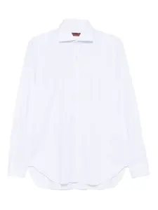 Рубашка из хлопка в тонкую полоску Barba, белый