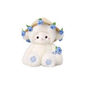 AIQINGCAOZHILIAN(WANJU) Плюшевая игрушка AIQINGCAOZHILIANWANJU милый розовый ягненок с букетом, высота 30 см