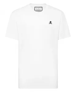 Простая футболка с V-образным вырезом и черепом Philipp Plein, белый