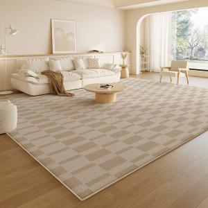 Budis Ковер 100х200 см для гостиной/спальни, из искусственной шерсти, в современном минималистичном клетчатом стиле Venus 06
