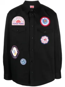 Рубашка с логотипом KENZO, черный
