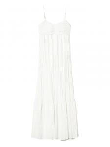 Платье макси с плиссировкой TWINSET, белый