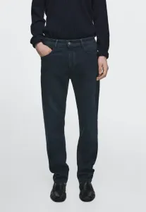 Легкие джинсы прямого кроя с эффектом потертости Massimo Dutti, Mottled Light Blue