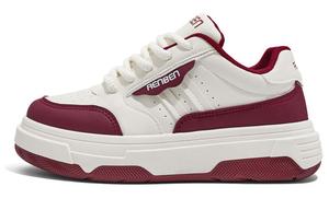 Низкие кеды для скейтбординга женские RENBEN, бежевый/красный