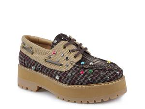 Туфли-лодочки Candie's Biz Platform Boat Shoe, Multicolor Fabric