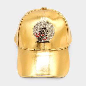 Бейсболка с блестящим афро-принтом FASHNZFAB, золото