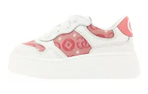 Детские замшевые кроссовки Interlocking G на платформе GUCCI, белый