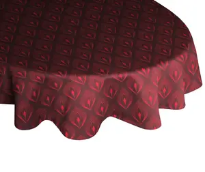 Скатерть Adam "Перья", (1 шт.), GOTS органический, сертифицирован CERES 0242Произведено в Германии 80х80 см, темно-красный/красный