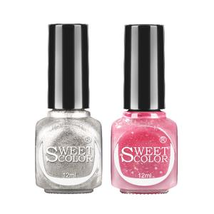 Водный лак для ногтей без запаха, стойкий, без сушки в лампе, быстросохнущий SH510+SH694/Mermaid Hime 12мл*2 SweetColor