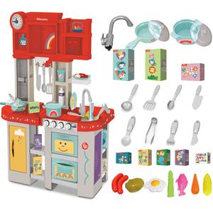 Детская кухня большой Интерактивный набор 32 элемента Fisher Price Water Tap