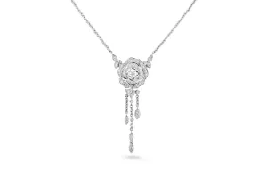 CHANEL Кулон Camélia из 18-каратного золота, серебристый