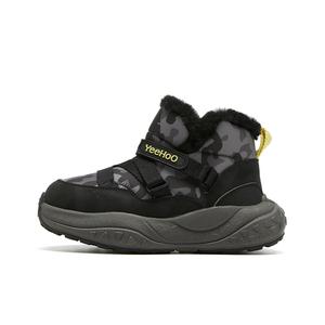Амортизирующие устойчивые к истиранию утепленные ботинки high top для детей YeeHoO, черный