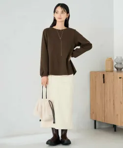 Топ с жаккардовым узором «гусиная лапка» Avv, цвет Brown