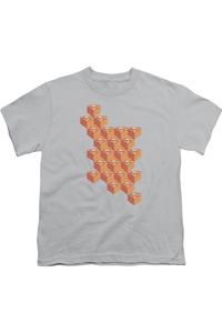 Футболка с коротким рукавом Superman Geo Blocks для детей Gildan, серебряный