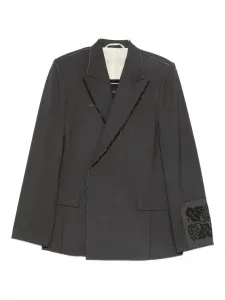 Блейзер с отделкой швами Federico Cina, серый