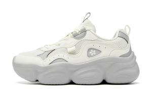 QIAODAN Износостойкие, дышащие, нескользящие, низкие повседневные туфли, женские, цвета слоновой кости, белого, снежно-серого цвета