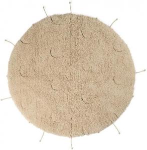 Ковер для пола Lorena Canals, 100 x 100 см, Washable Area Rug Moon Multishape для спальни, детской и комнаты малыша, ручного плетения из хлопка