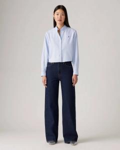 Джинсы Levi's Ribcage женские, темно-синие, с высокой талией и широкими штанинами, KFC219 Levi'S, синий