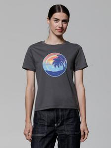 Футболка Sunset Rainbow серого цвета wat? Apparel