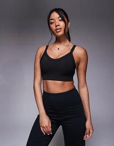 Спортивный бюстгальтер Icon Active средней поддержки 4505 Со съемными подушечками и регулируемыми бретелями черного цвета