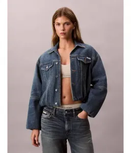 Джинсовая куртка cropped fit Calvin Klein Jeans, синий