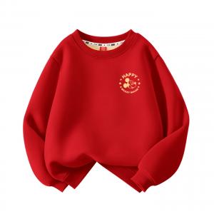 Детская толстовка с круглым вырезом, утолщенные и на флисовой подкладке Disney, [thickened and fleece-lined]dile chip k красный