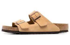 Birkenstock Сандалии Arizona 'Suede Leather Latte Cream'