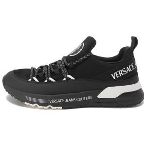 Кроссовки VERSACE JEANS Couture Logo-patch Low-top Sneakers, черный