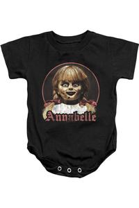 Детский комбинезон «Аннабель» с портретом Аннабель Gildan, черный