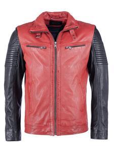 Кожаная куртка JCC 31019182, цвет red to black