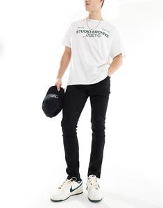 Черные узкие эластичные джинсы Only & Sons