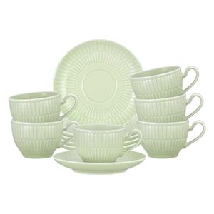 Чашка для эспрессо Эспрессо чашки с блюдцами Amina 100 мл, набор 6 шт. Seltmann Weiden, Seladon